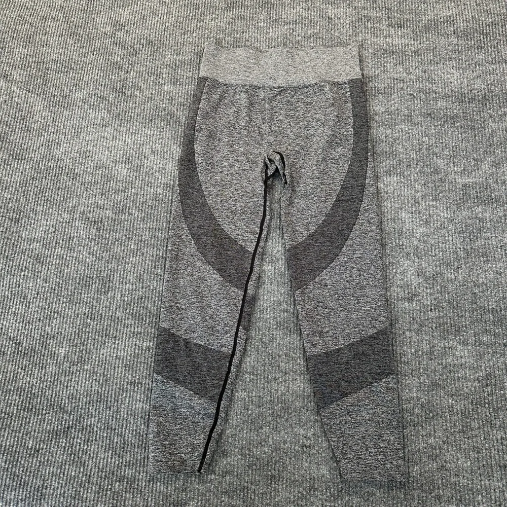 PINK Womens Active Seamless Leggings Large Gray Heathered High Rise Stretch